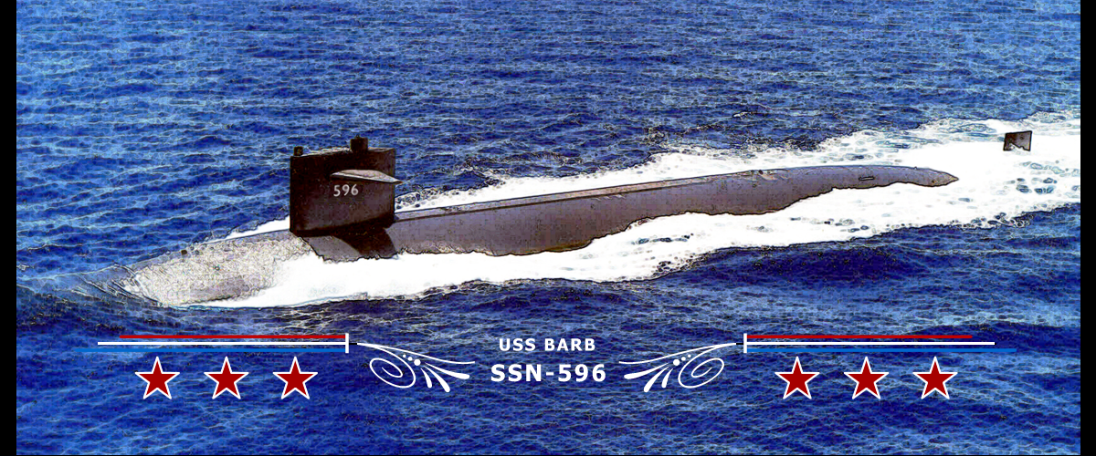 1960s USN海軍原子力潜水艦USS エナメル七宝製BARB SSN-596 USS Barb (SSN 596)