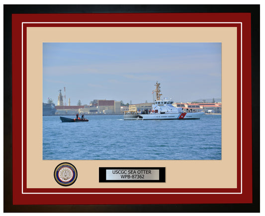 USCGC SEA OTTER WPB 87362 Framed Coast Guard Ship Photo Burgundy 131WPB87362