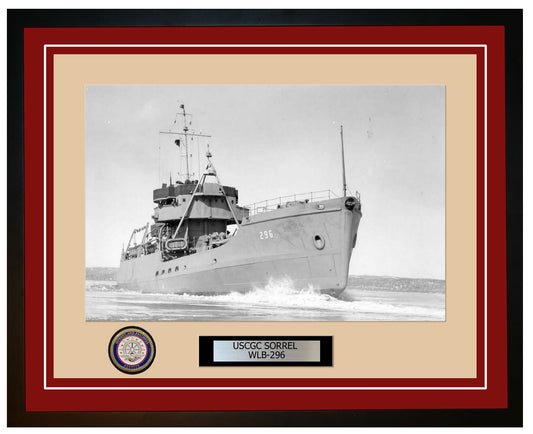 USCGC SORREL WLB 296 Framed Coast Guard Ship Photo Burgundy 136WLB296