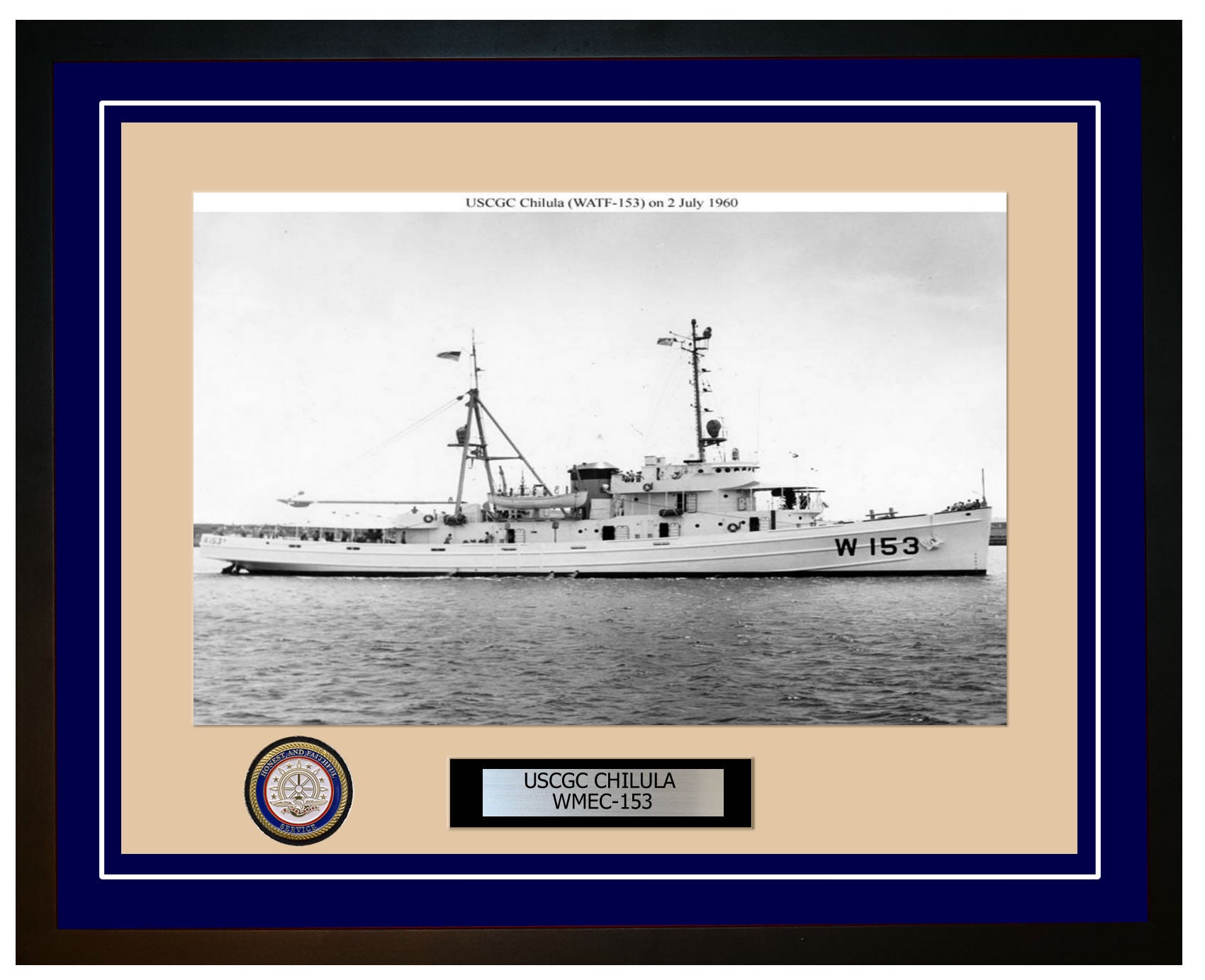 USCGC CHILULA WMEC 153 Framed Coast Guard Ship Photo 146WMEC153 - Navy ...