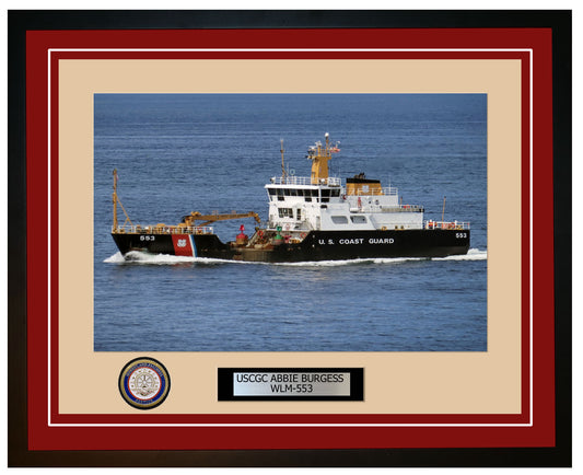 USCGC ABBIE BURGESS WLM 553 Framed Coast Guard Ship Photo Burgundy 1WLM553