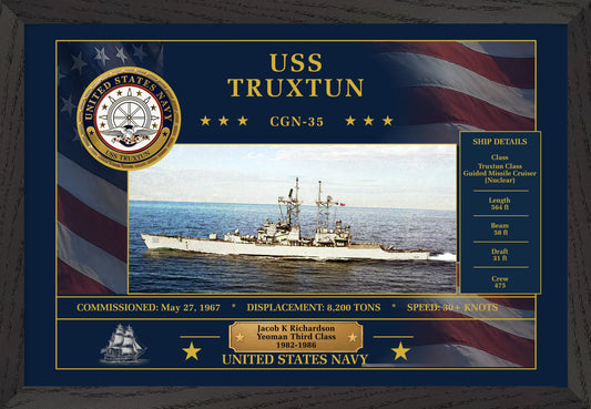 USS Truxtun CGN-35 Framed Patriotic Art