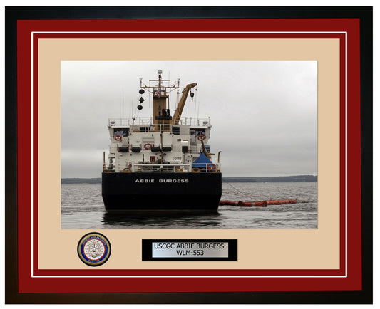 USCGC ABBIE BURGESS WLM 553 Framed Coast Guard Ship Photo Burgundy 2WLM553