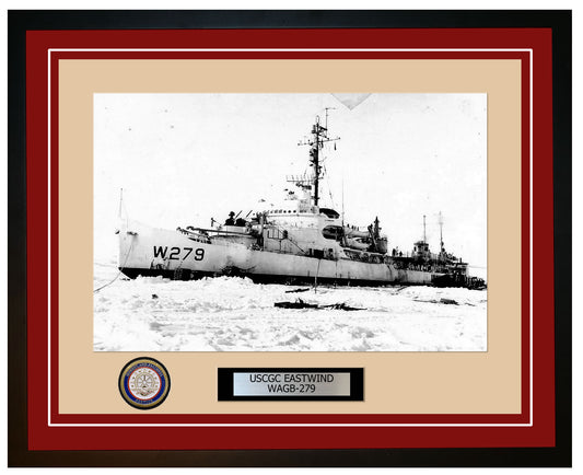 USCGC EASTWIND WAGB 279 Framed Coast Guard Ship Photo Burgundy 301WAGB279