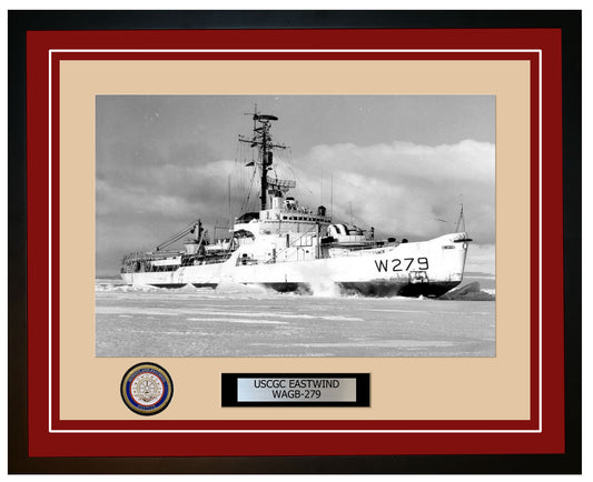 USCGC EASTWIND WAGB 279 Framed Coast Guard Ship Photo Burgundy 302WAGB279