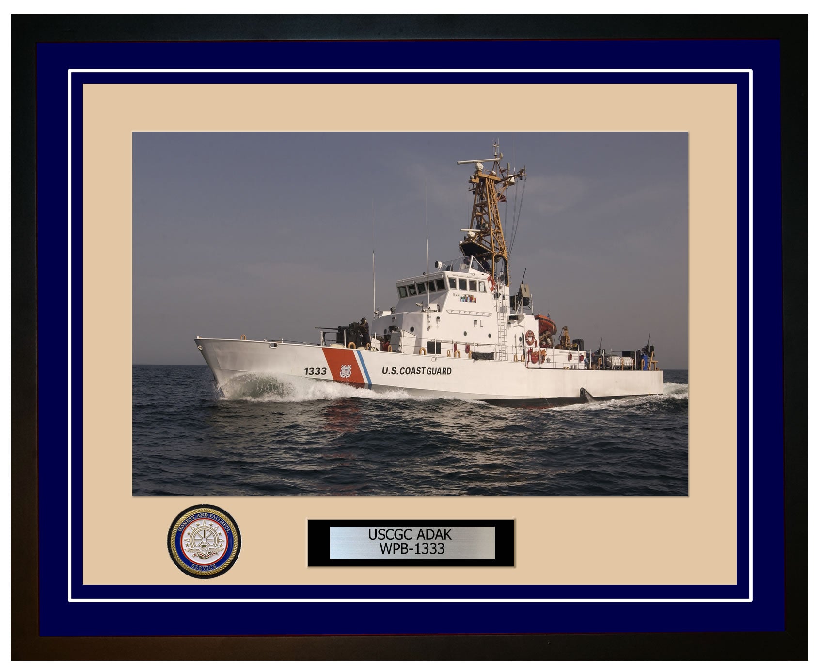 USCGC ADAK WPB 1333 Framed Coast Guard Ship Photo 4WPB1333 – Navy Emporium