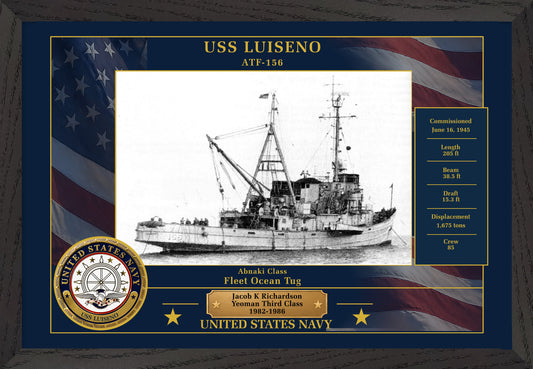 USS Luiseno ATF-156 Framed Patriotic Photo
