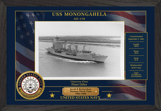 USS Monongahela AO-178 Framed Patriotic Photo