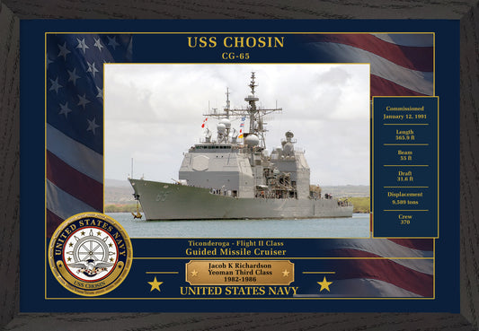 USS Chosin CG-65 Framed Patriotic Photo