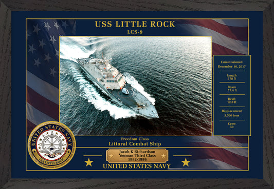 USS Little Rock LCS-9 Framed Patriotic Photo