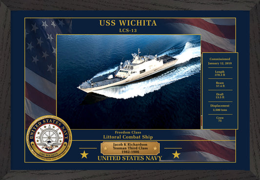 USS Wichita LCS-13 Framed Patriotic Photo