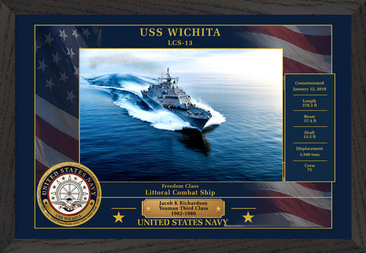 USS Wichita LCS-13 Framed Patriotic Photo