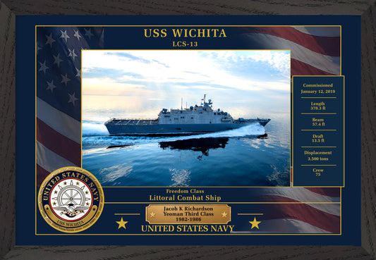 USS Wichita LCS-13 Framed Patriotic Photo