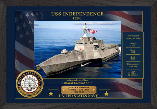 USS Independence LCS-2 Framed Patriotic Photo