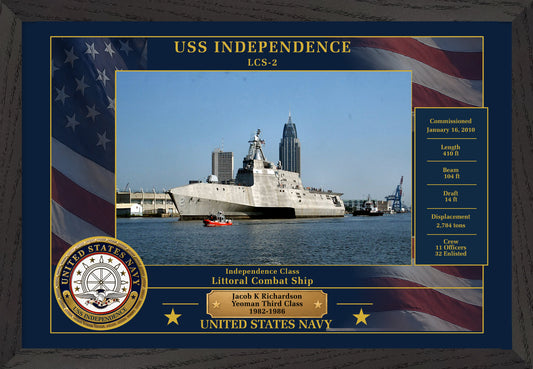 USS Independence LCS-2 Framed Patriotic Photo