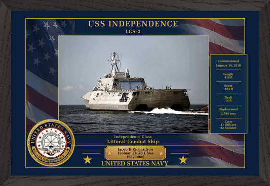 USS Independence LCS-2 Framed Patriotic Photo