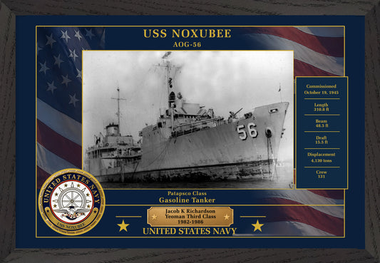 USS Noxubee AOG-56 Framed Patriotic Photo