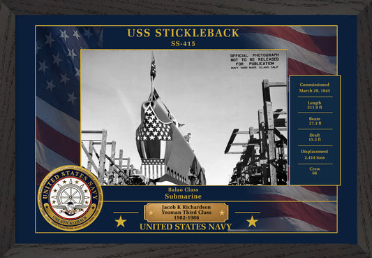 USS Stickleback SS-415 Framed Patriotic Photo