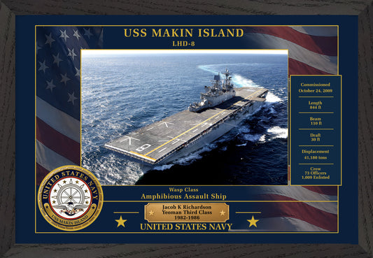 USS Makin Island LHD-8 Framed Patriotic Photo