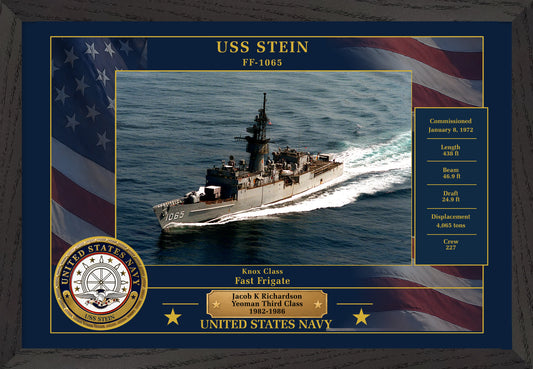 USS Stein FF-1065 Framed Patriotic Photo