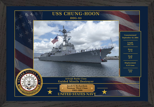 USS Chung Hoon DDG-93 Framed Patriotic Photo