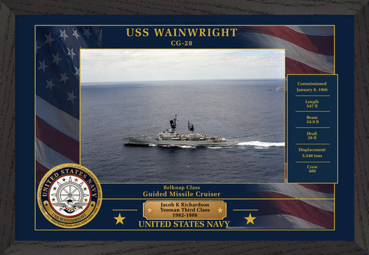 USS Wainwright CG-28 Framed Patriotic Photo