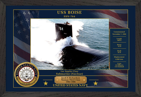 USS Boise SSN-764 Framed Patriotic Photo