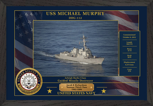 USS Michael Murphy DDG-112 Framed Patriotic Photo