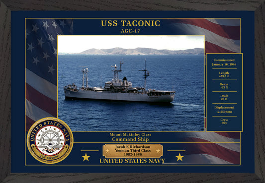 USS Taconic AGC-17 Framed Patriotic Photo