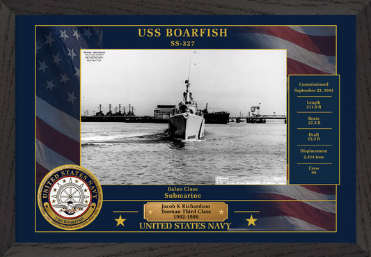 USS Boarfish SS-327 Framed Patriotic Photo
