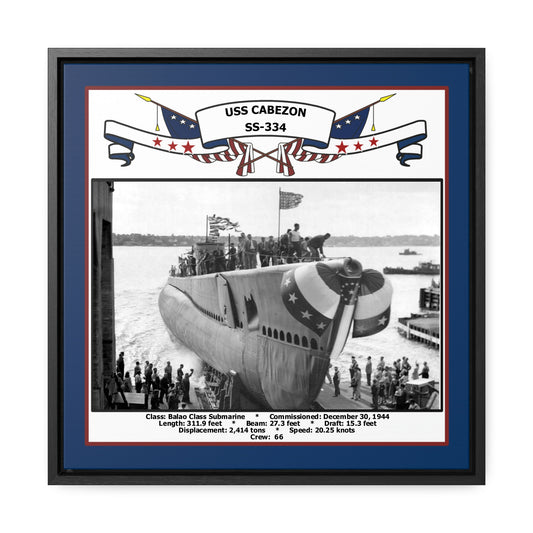 USS Cabezon SS-334 Navy Floating Frame Photo Front View