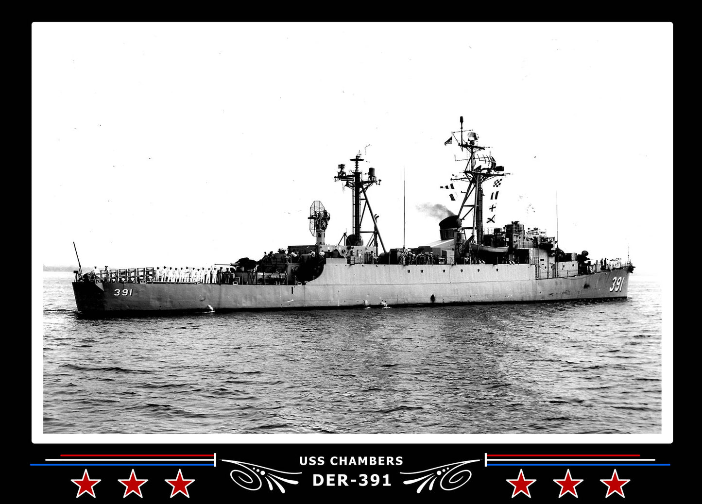 USS Chambers DER-391 Canvas Photo Print