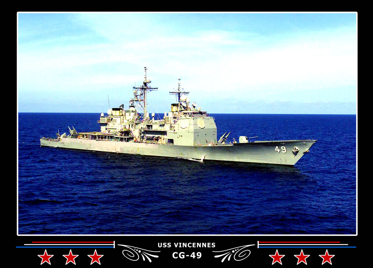 USS Vincennes CG-49 Canvas Photo Print