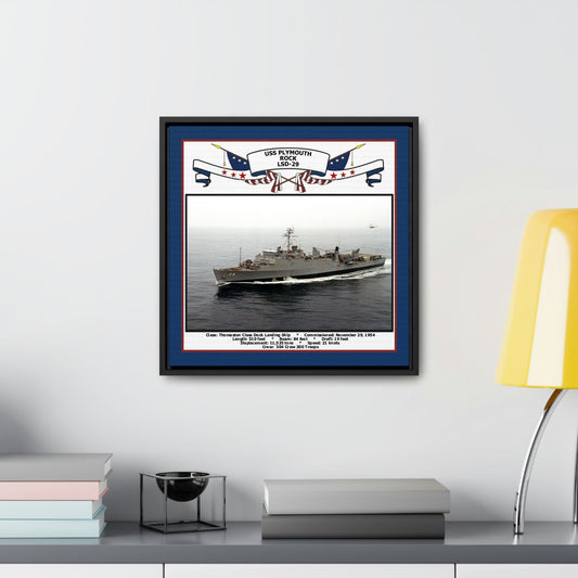 USS Plymouth Rock LSD-29 Navy Floating Frame Photo Desk View