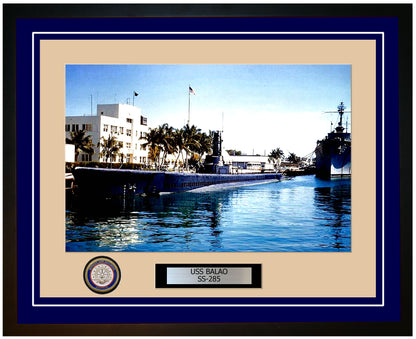 USS Balao SS-285 Framed Navy Ship Photo Blue