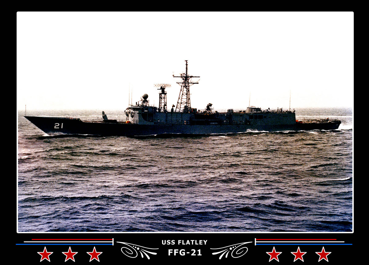 USS Flatley FFG-21 Canvas Photo Print