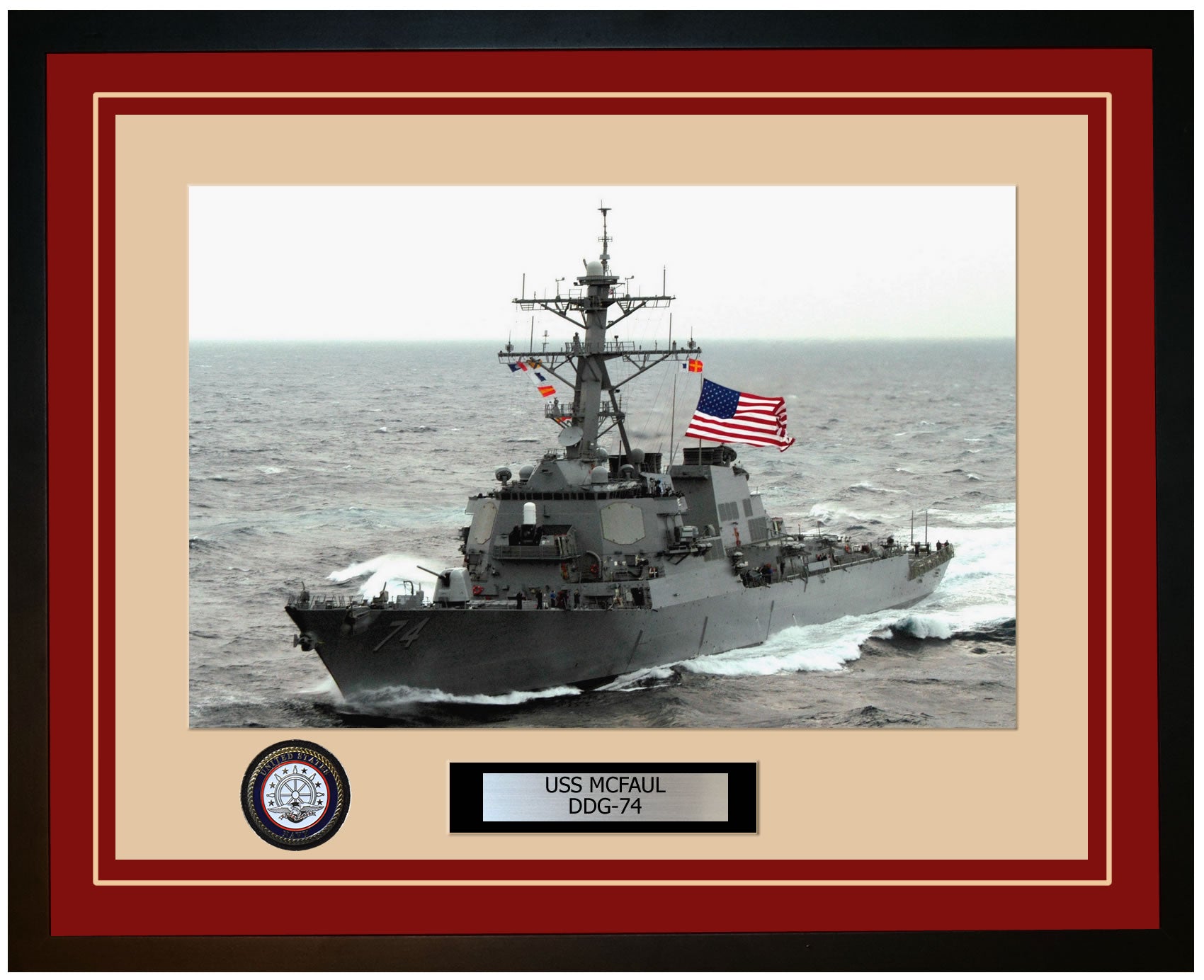 USS STANLY DD-478 Framed Navy Ship Photo Burgundy – Navy Emporium
