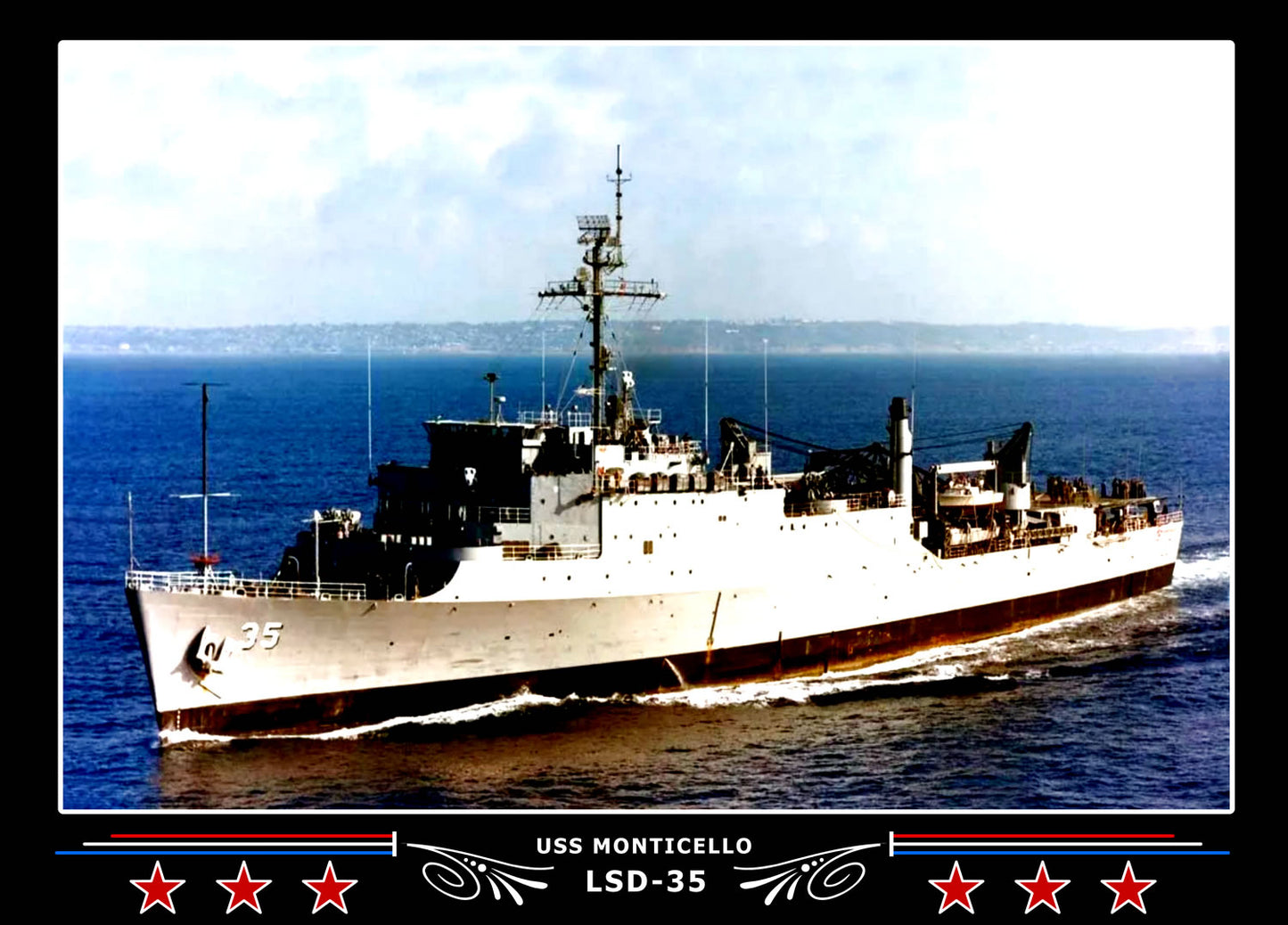 USS Monticello LSD35 Canvas Photo Print