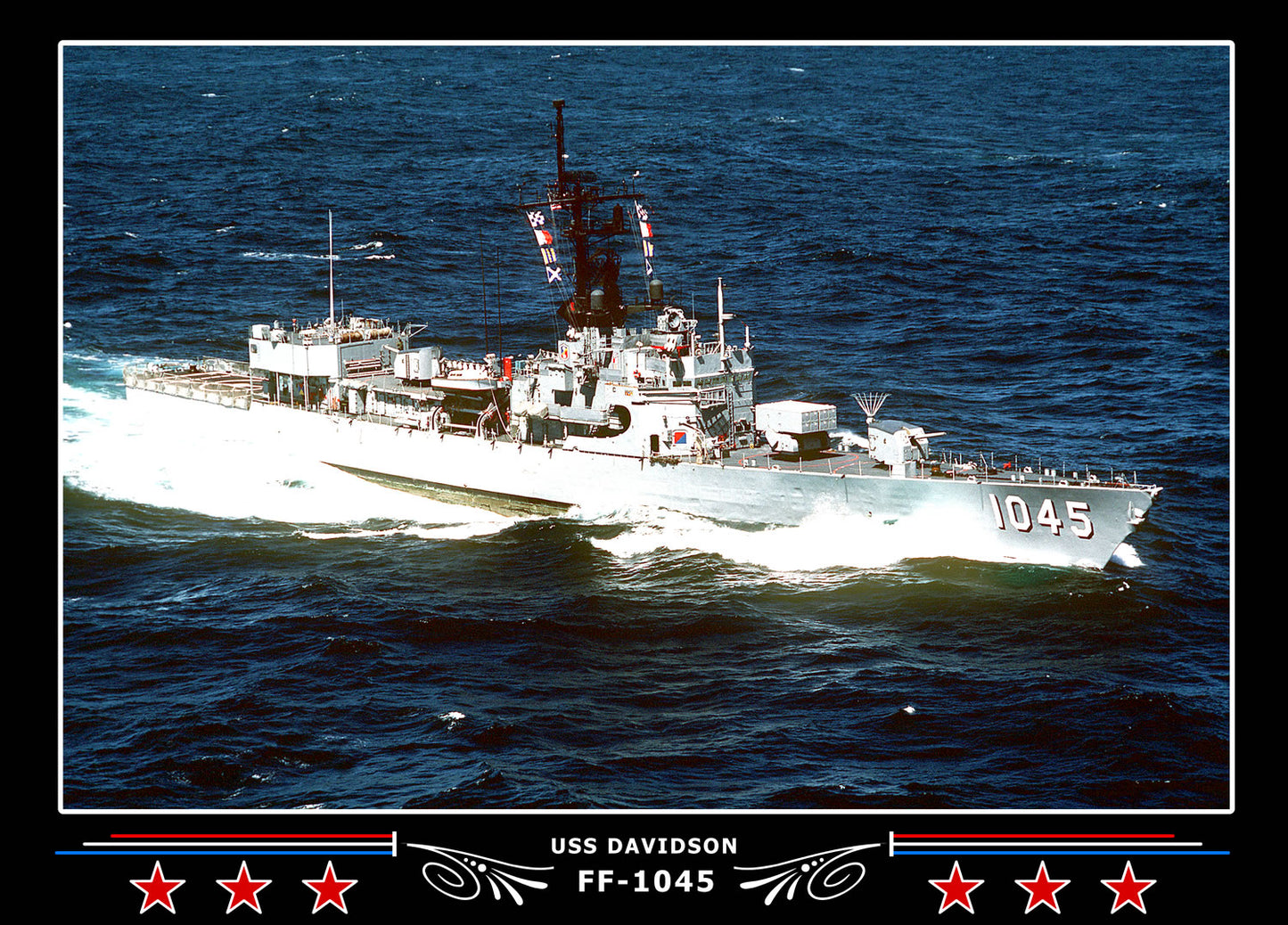 USS Davidson FF-1045 Canvas Photo Print
