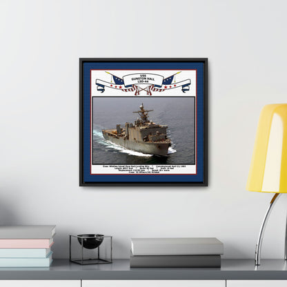 USS Gunston Hall LSD-44 Navy Floating Frame Photo Desk View