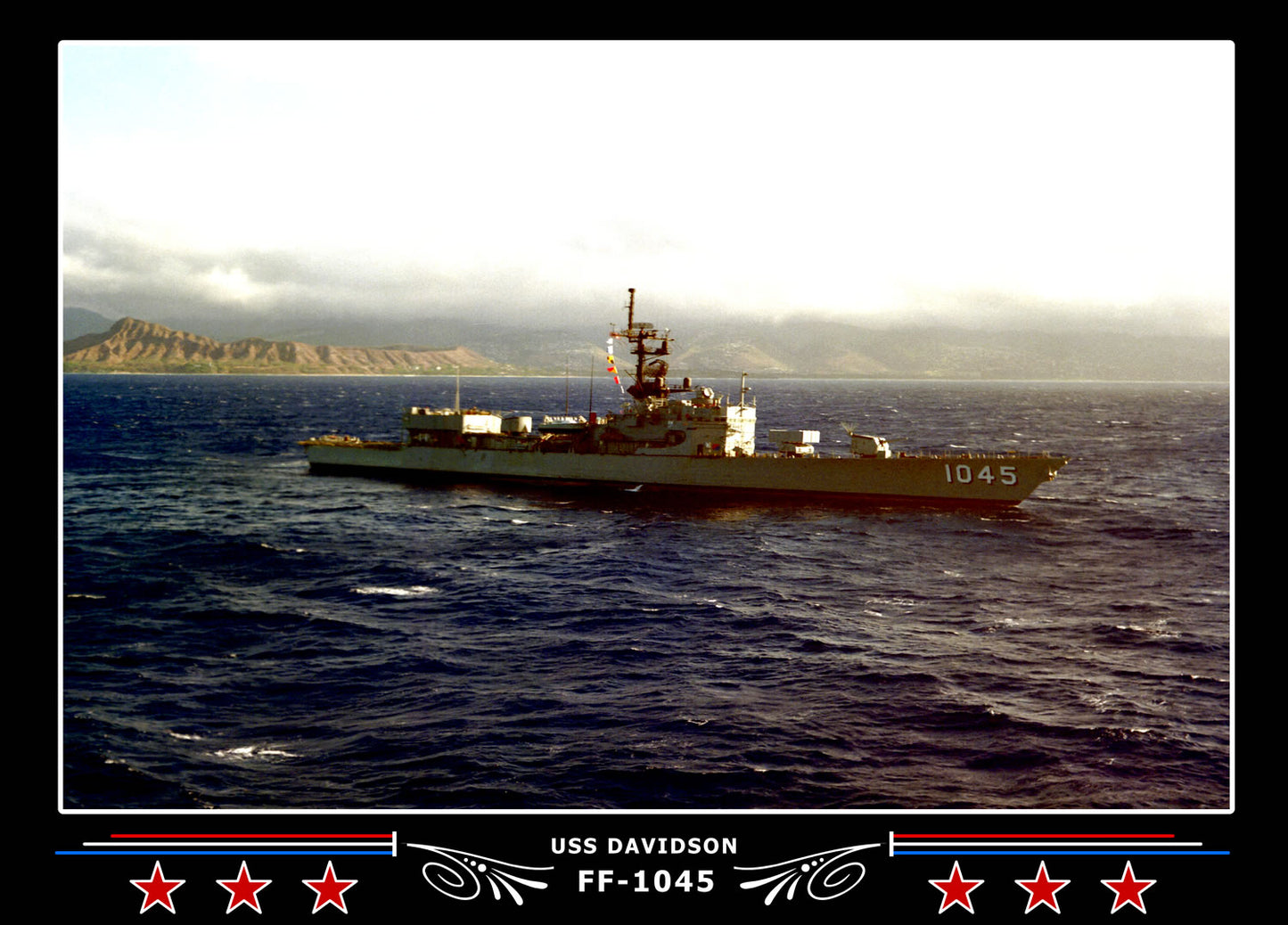 USS Davidson FF-1045 Canvas Photo Print