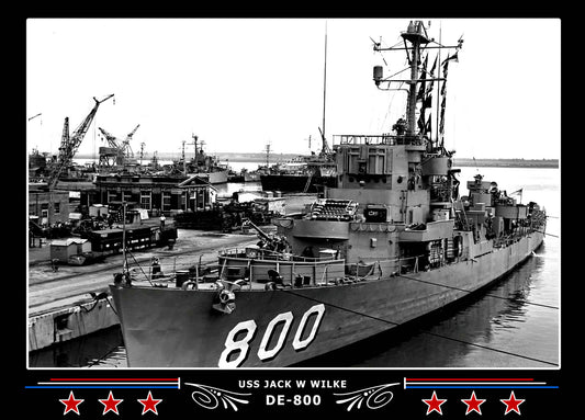 USS Jack W Wilke DE-800 Canvas Photo Print