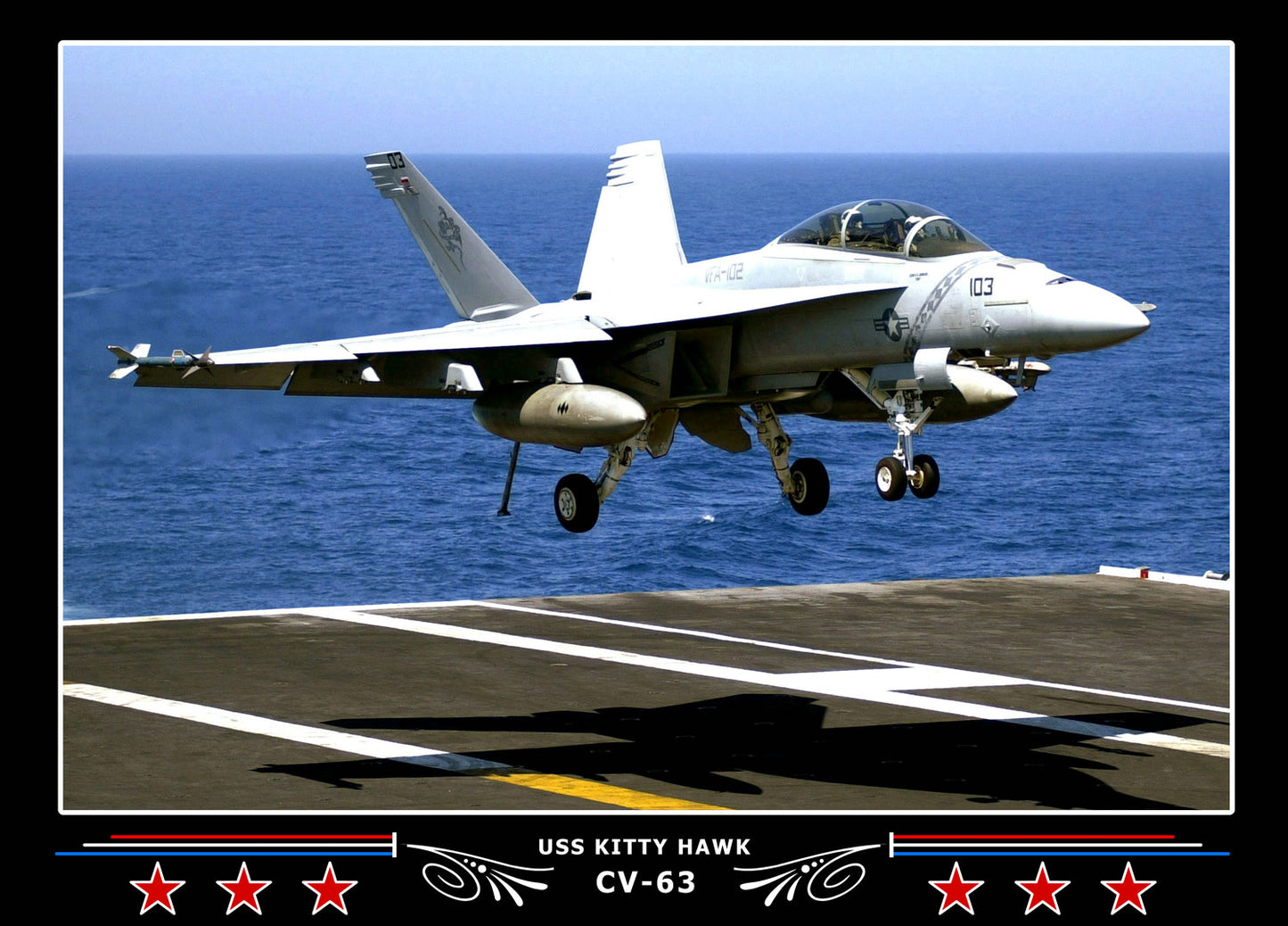 USS Kitty Hawk CV-63 Canvas Photo Print