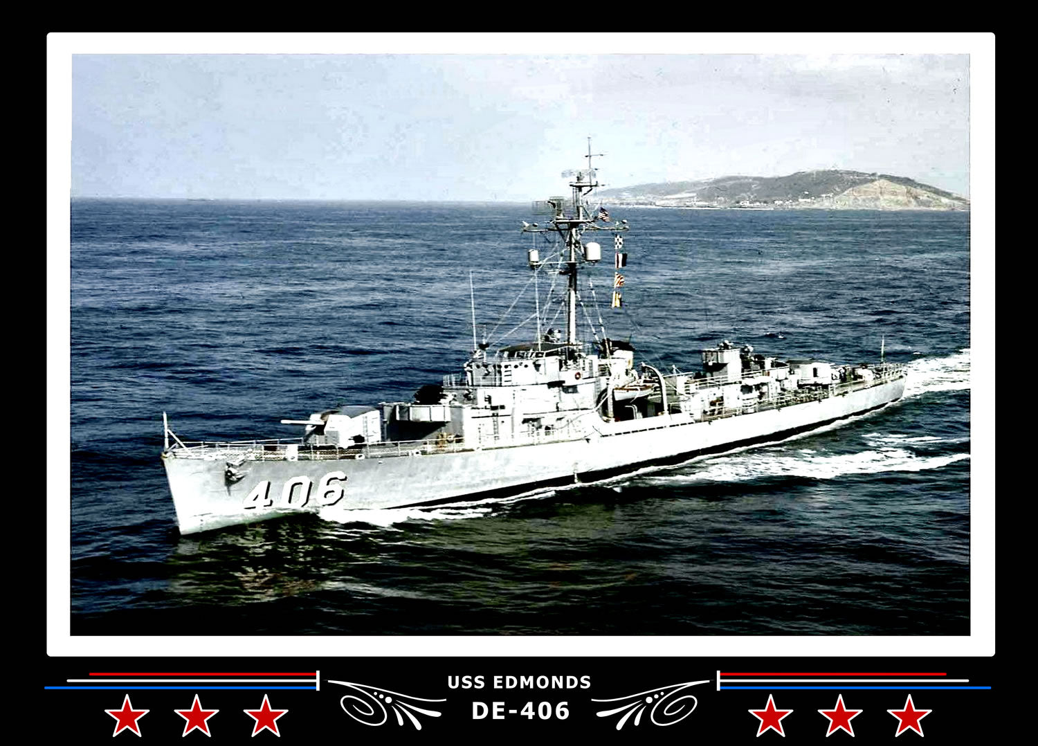 USS Edmonds DE-406 Canvas Photo Print