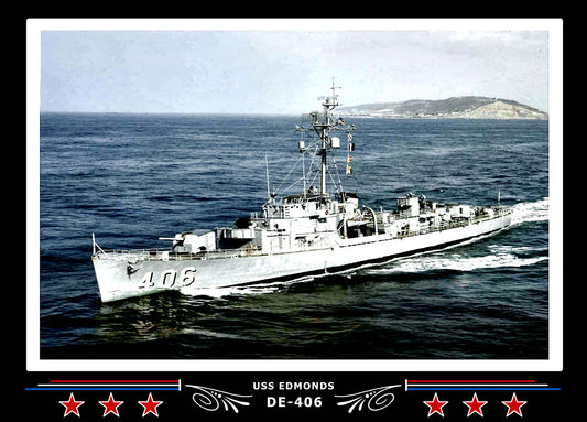 USS Edmonds DE-406 Canvas Photo Print