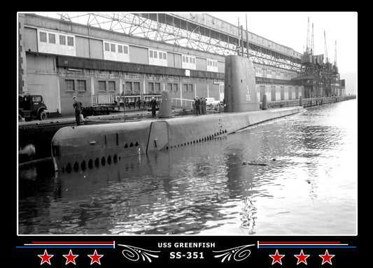 USS Greenfish SS-351 Canvas Photo Print