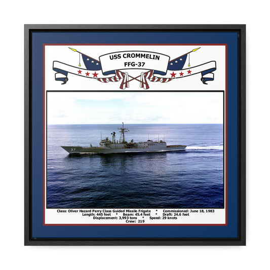USS Crommelin FFG-37 Navy Floating Frame Photo Front View