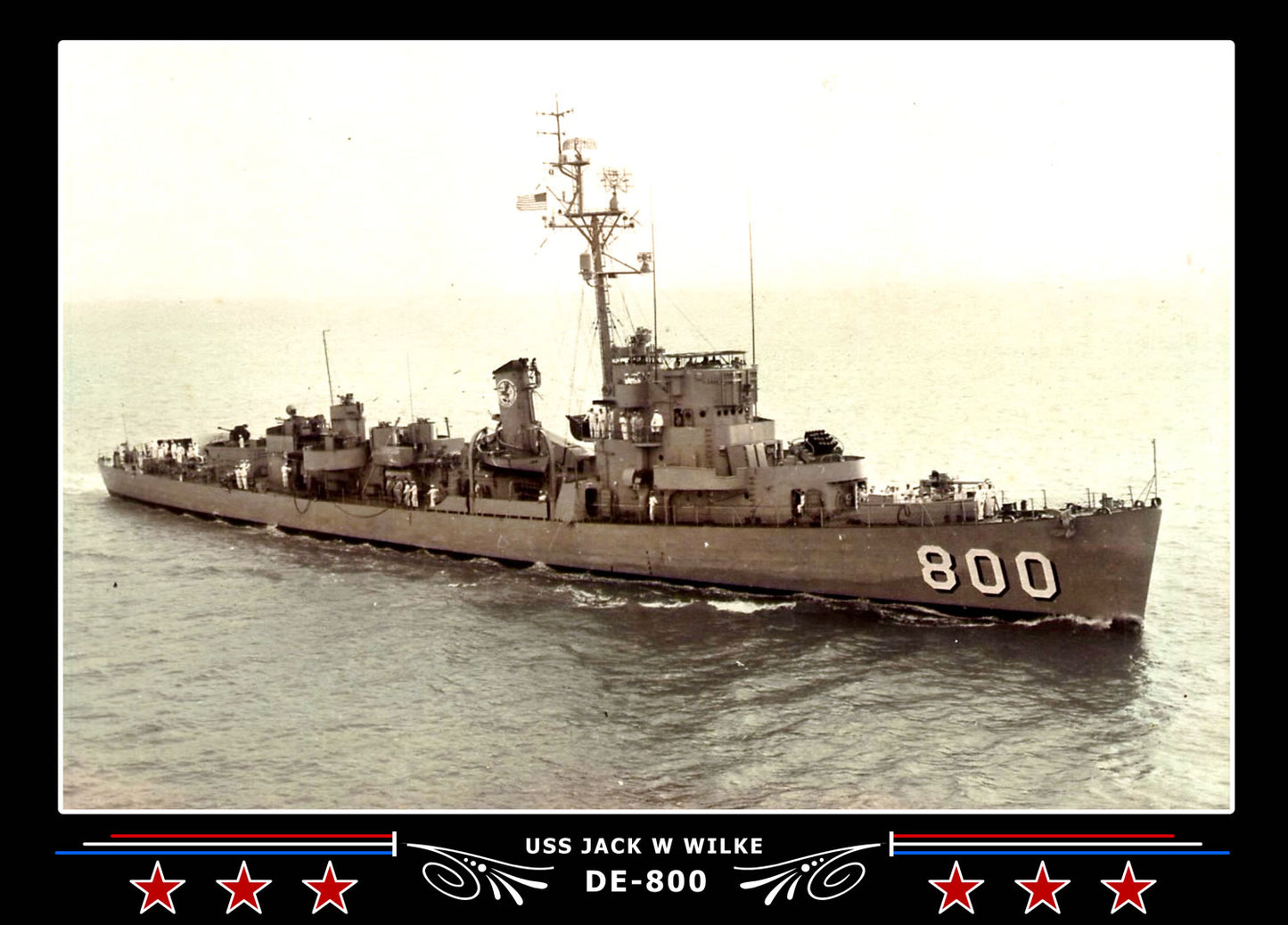 USS Jack W Wilke DE-800 Canvas Photo Print