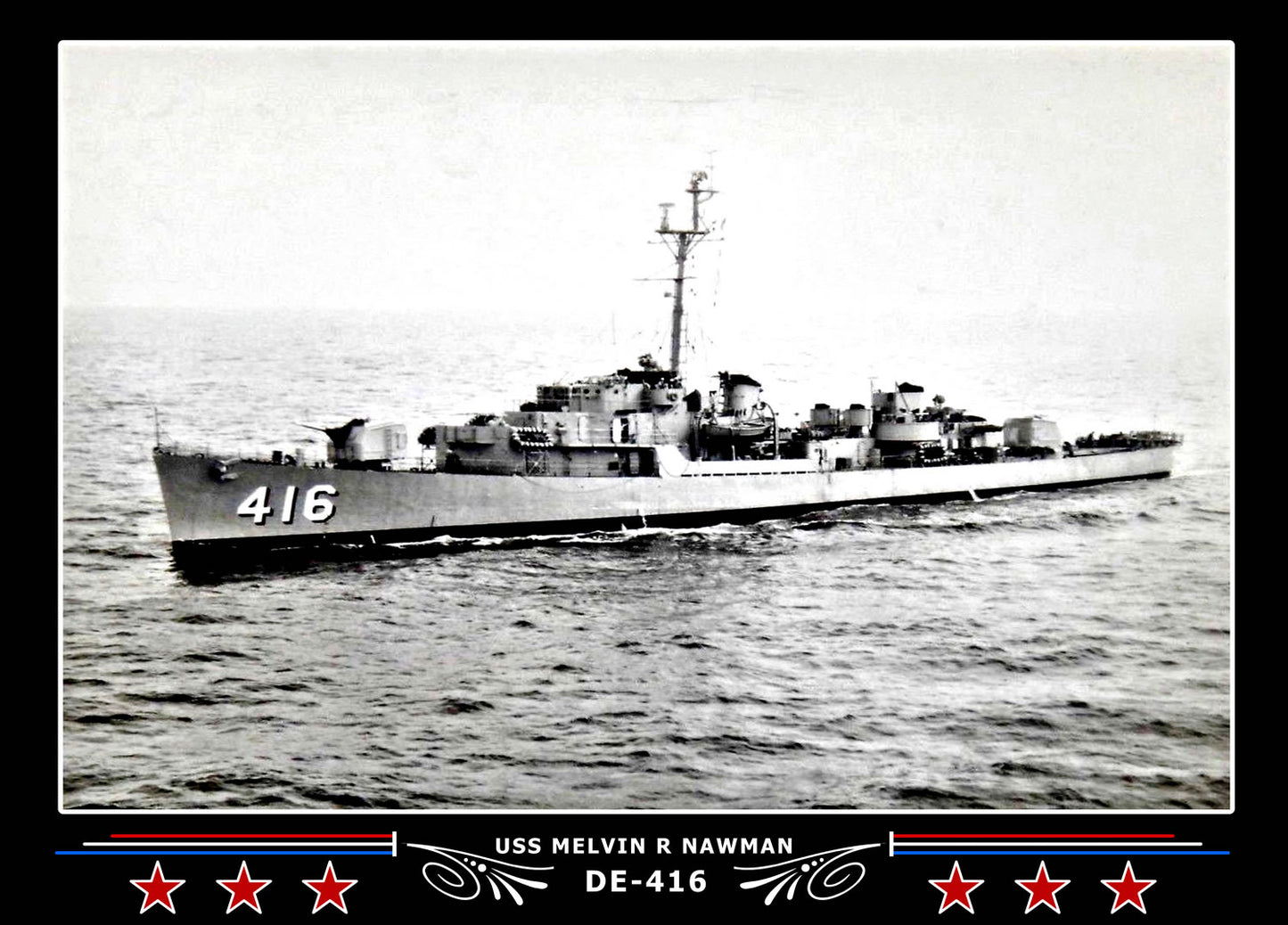 USS Melvin R Nawman DE-416 Canvas Photo Print