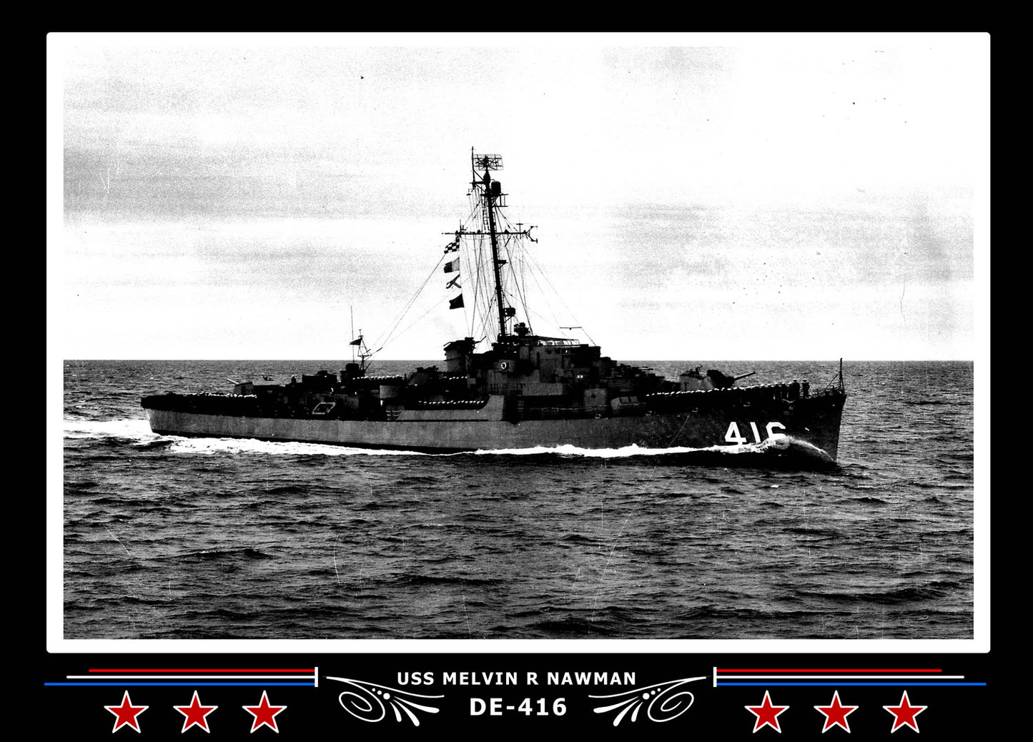 USS Melvin R Nawman DE-416 Canvas Photo Print